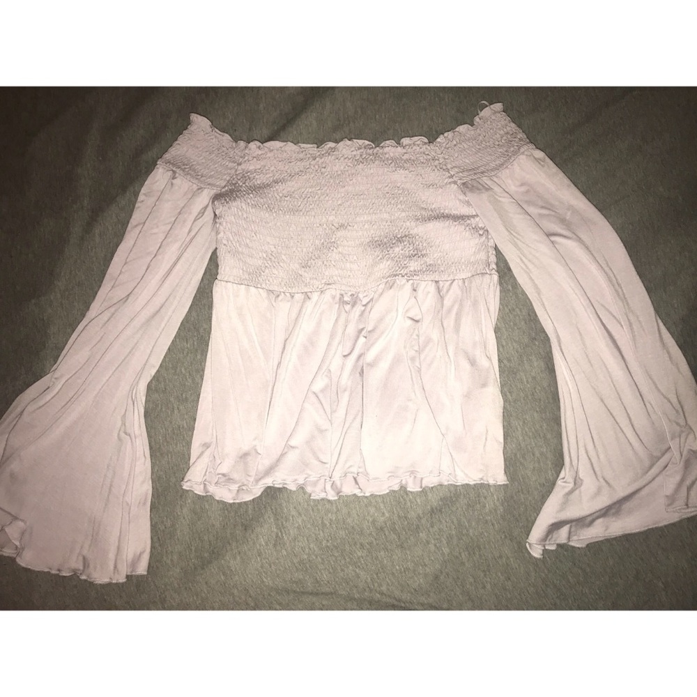 American Eagle off the shoulder bell sleeve top
